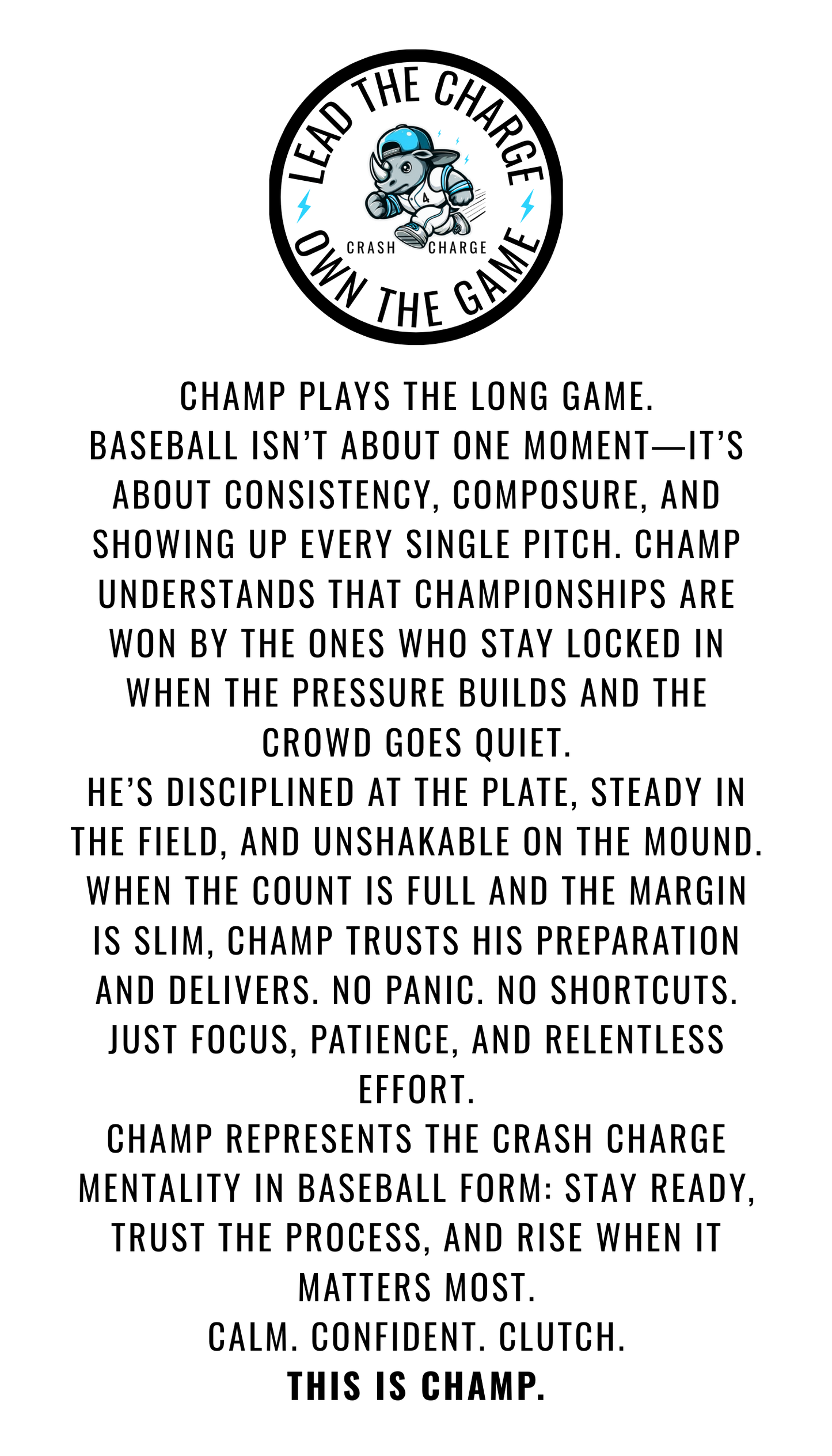 CHAMP- ADULT PERFORMANCE CRASH TEE